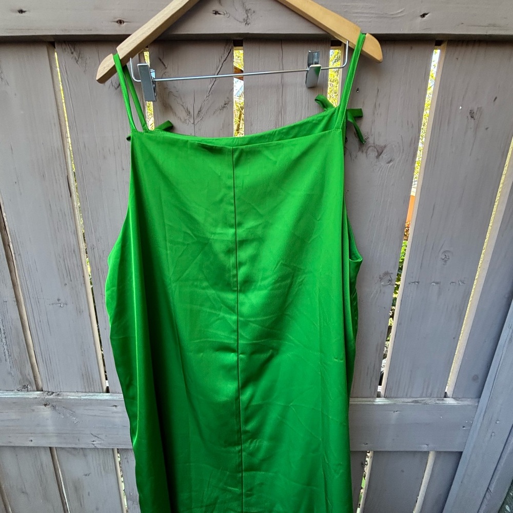 kate spade Bright Green Slip Dress with Tie Straps - Picture 8 of 11